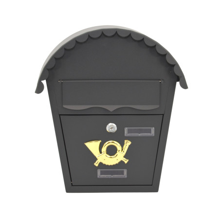 ANTHRACITE METAL MAILBOX 18 / 320x370x100mm