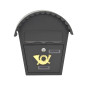 ANTHRACITE METAL MAILBOX 18 / 320x370x100mm