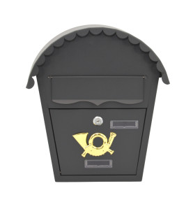 ANTHRACITE METAL MAILBOX 18 / 320x370x100mm