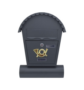 ANTHRACITE METAL MAILBOX 20/ 370x470x100mm