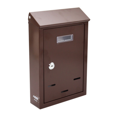 BROWN METAL MAILBOX 03/ 300x200x65mm