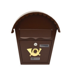BROWN METAL MAILBOX 19 / 320x370x100mm