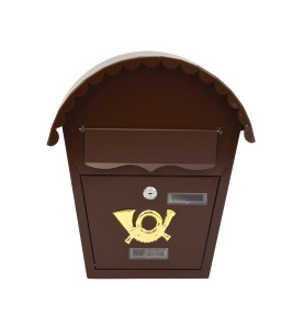 BROWN METAL MAILBOX 19 / 320x370x100mm