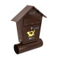 BROWN METAL MAILBOX 16/ 370x470x100mm