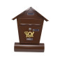 BROWN METAL MAILBOX 16/ 370x470x100mm