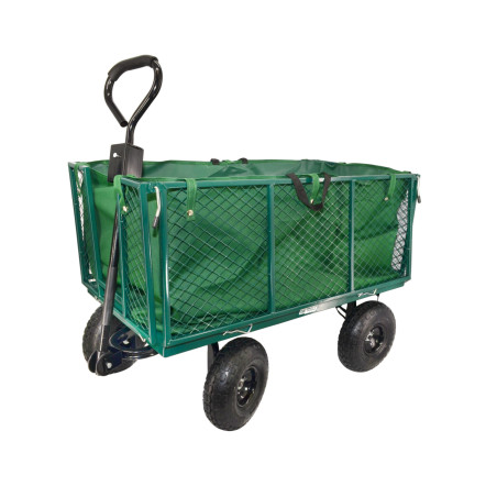 GARDEN UTILITY WAGON w/ FABRIC LINER 300kg