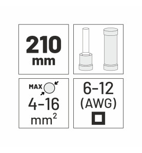 SZCZYPCE DO ZACISKANIA TULEJEK CIENKOŚCIENNYCH 210mm 4-16mm²