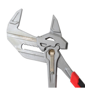 2-IN-1 PUSH-BUTTON ADJUSTABLE RATCHET PLIERS WRENCH/ 250mm BLACK LINE