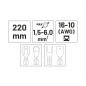 SZCZYPCE DO ZACISKANIA KOŃCÓWEK NIEIZOLOWANYCH 220mm 1,5-6,0mm²