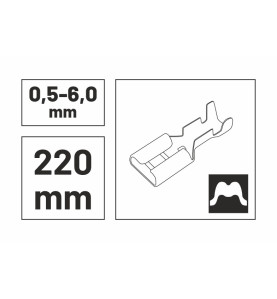 INSULATED/ NON-INSULATED TERMINALS CRIMPING PLIERS 220mm 0.5-6.0mm²