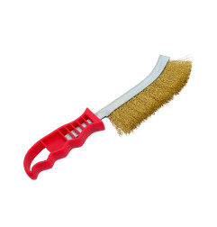 CRIMPED BRASS WIRE HAND BRUSH 250mm