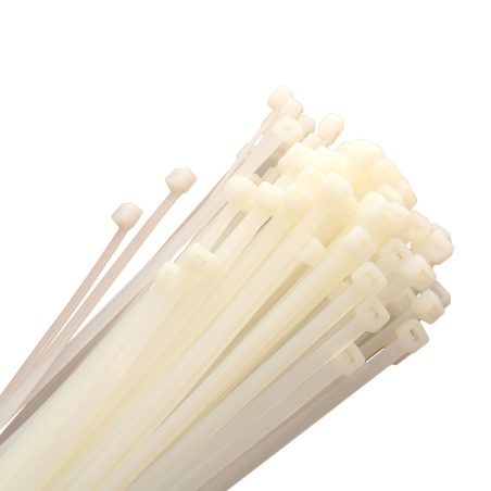 CABLE TIES WHITE 4.8x350mm/ 100pcs