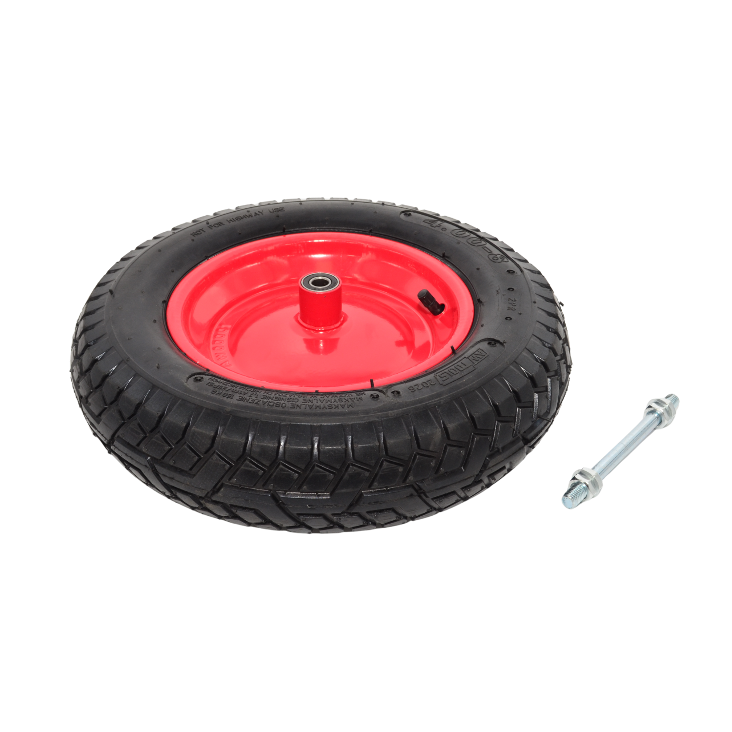 PNEUMATIC WHEELBARROW WHEEL 4.80/ 4.00-8 2PR 39x8.5cm