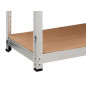 REGAŁ 5 PÓŁEK 180x90x40 NOŚNOŚĆ 250KG / 5.0MM - WCISKANY SZYBKI MONTAŻ