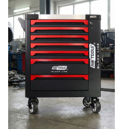 7-DRAWER ROLLING TOOL CHEST CABINET 300kg BLACK LINE