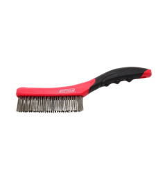 AWTOOLS SZCZOTKA DRUCIANA 4-RZĘDOWA GĘSTA 260mm/ PLASTIKOWA RĄCZKA