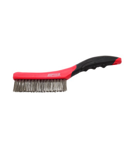 AWTOOLS SZCZOTKA DRUCIANA 4-RZĘDOWA GĘSTA 260mm/ PLASTIKOWA RĄCZKA