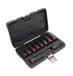 AWTOOLS ZESTAW NASADEK UDAROWYCH 1/2" 10cz. 10-24mm DŁUGIE BLACK LINE