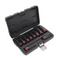 1/2" DEEP IMPACT SOCKET SET 10pcs/ 10-24mm/ BLACK LINE
