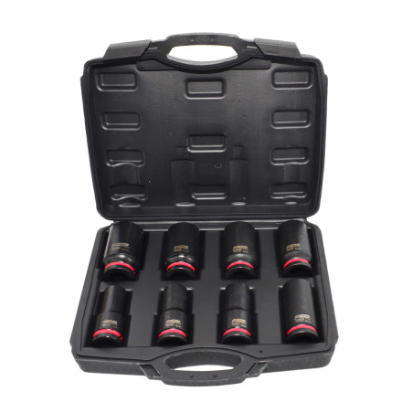 3/4" DRIVE IMPACT SOCKET SET 17-38mm 8pcs BLACK LINE