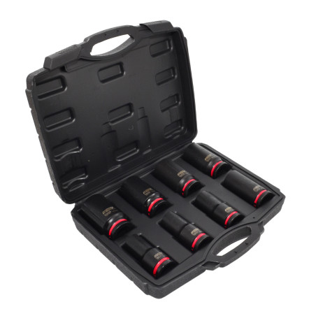 3/4" DRIVE IMPACT SOCKET SET 17-38mm 8pcs BLACK LINE