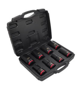 3/4" DRIVE IMPACT SOCKET SET 17-38mm 8pcs BLACK LINE