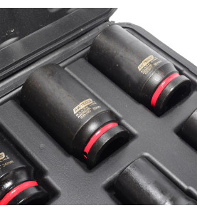 3/4" DRIVE IMPACT SOCKET SET 17-38mm 8pcs BLACK LINE