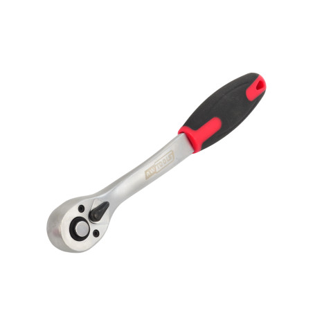 1/4" BENT RATCHET WRENCH 150mm/ TPR HANDLE BLACK LINE