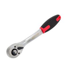3/8" BENT RATCHET WRENCH 205mm/ TPR HANDLE BLACK LINE