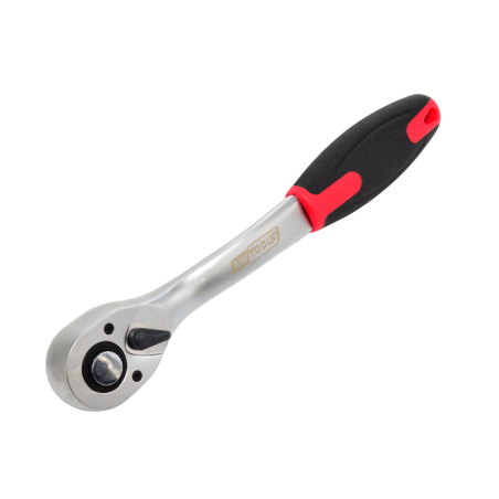 3/8" BENT RATCHET WRENCH 205mm/ TPR HANDLE BLACK LINE