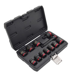 1/2" DRIVE IMPACT SOCKET & ACCESSORIES SET 12pcs/ 10-24mm/ BLACK LINE