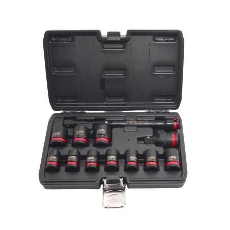 1/2" DRIVE IMPACT SOCKET & ACCESSORIES SET 13pcs/ 10-24mm/ BLACK LINE