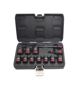 1/2" DRIVE IMPACT SOCKET & ACCESSORIES SET 13pcs/ 10-24mm/ BLACK LINE