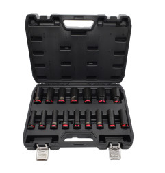 AWTOOLS ZESTAW NASADEK UDAROWYCH 1/2" 16cz. 11-32mm DŁUGIE BLACK LINE