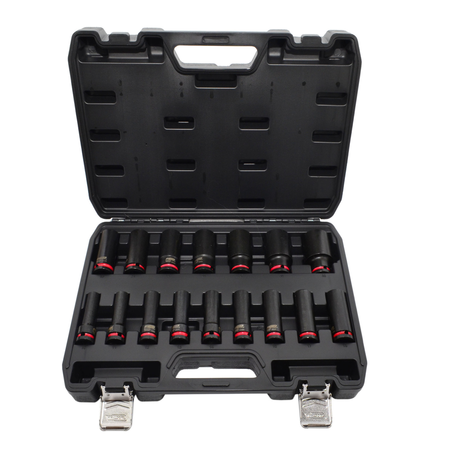 AWTOOLS ZESTAW NASADEK UDAROWYCH 1/2" 16cz. 11-32mm DŁUGIE BLACK LINE