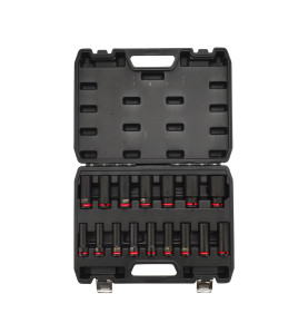 1/2" DRIVE DEEP IMPACT SOCKET SET 16pcs/ 11-32mm/ BLACK LINE