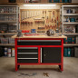 WORKBENCH w/ 4-DRAWERS & CABINET 120x60x85cm