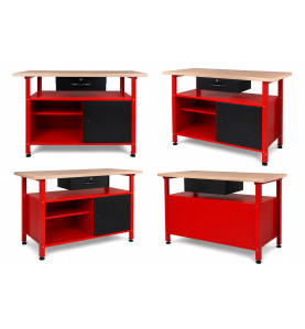 WORKBENCH w/ DRAWER & CABINET 120x60x85cm