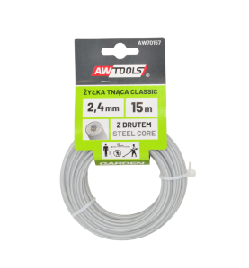 STEEL CORE ROUND TRIMMER LINE 2.4x15m