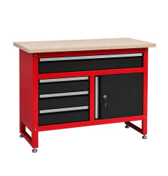 WORKBENCH w/ 4-DRAWERS & CABINET 120x60x85cm