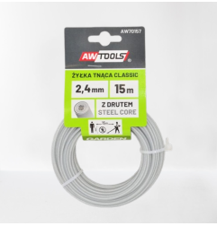 AWTOOLS ŻYŁKA TNĄCA CLASSIC 2,4x15m/ OKRĄGŁA Z RDZENIEM