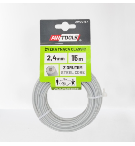 AWTOOLS ŻYŁKA TNĄCA CLASSIC 2,4x15m/ OKRĄGŁA Z RDZENIEM