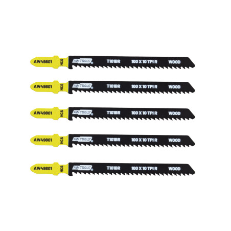 JIG SAW BLADE SET 100mm T101BR/ 5pcs/ WOOD