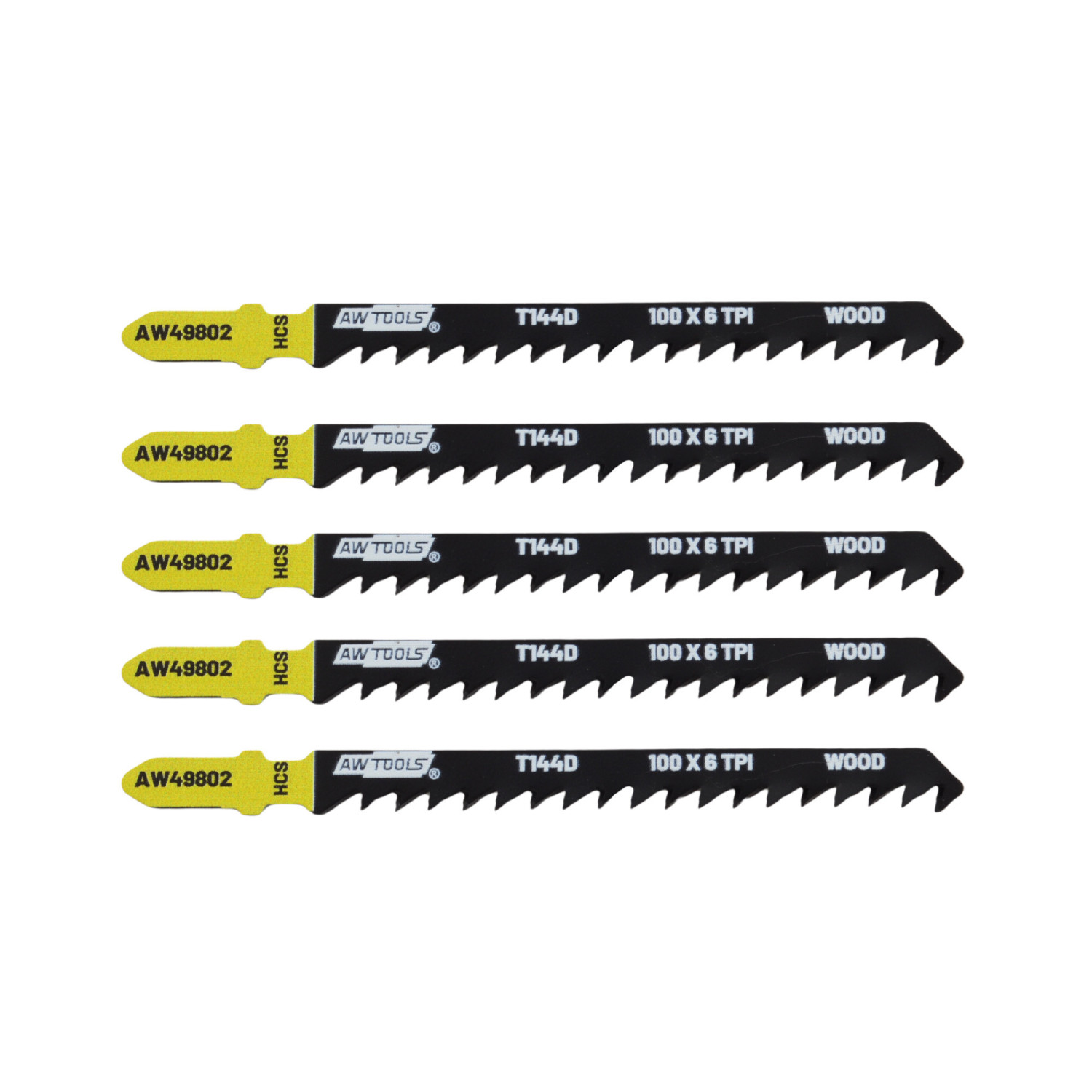 JIG SAW BLADE SET 100mm T144D/ 5pcs/ WOOD