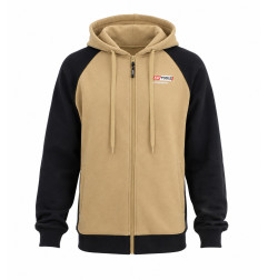 WORK FULL-ZIP HOODIE T6 BEIGE-BLACK/ L