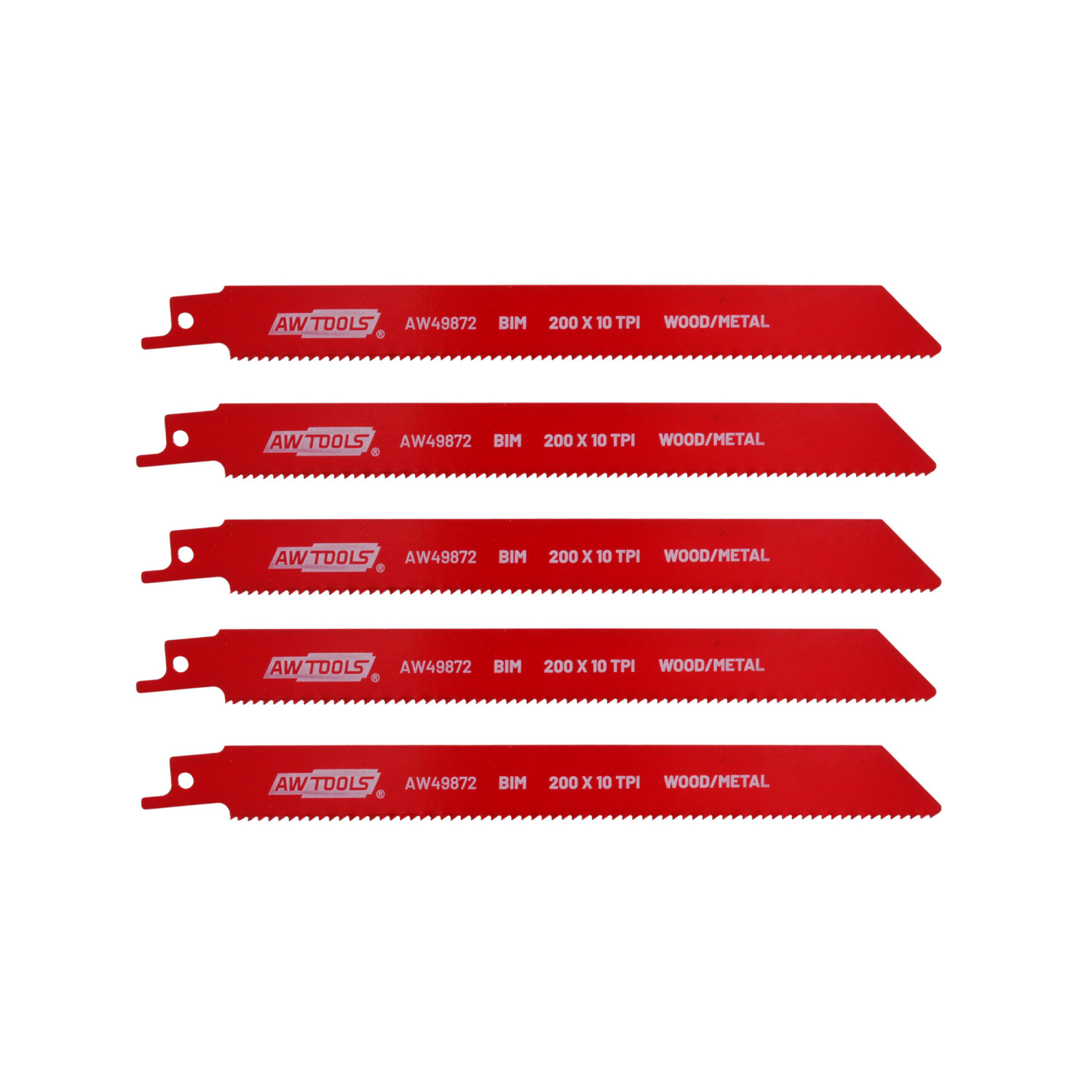 AWTOOLS BRZESZCZOT BiM DO PIŁY SZABLASTEJ 200mm 10 Z/CAL /5szt /METAL-DREWNO