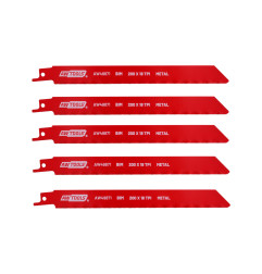 RECIPROCATING SAW BLADE SET BiM 200mm 18TPI/ 5pcs/ METAL
