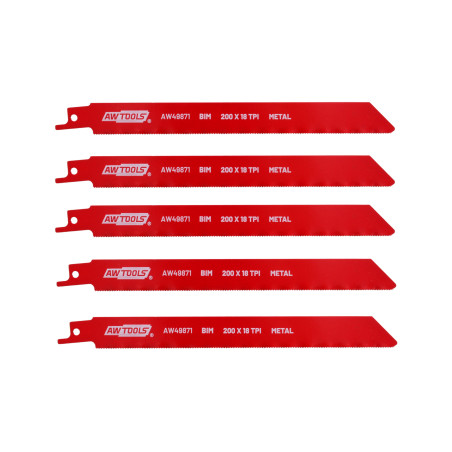 AWTOOLS BRZESZCZOT BiM DO PIŁY SZABLASTEJ 200mm 18 Z/CAL /5szt /METAL
