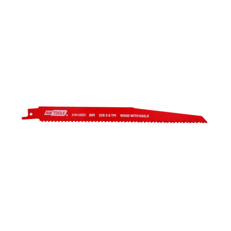 RECIPROCATING SAW BLADE SET BiM 225mm 6TPI/ 5pcs/ WOOD+NAILS