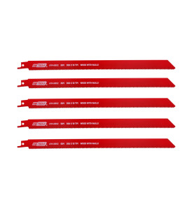 RECIPROCATING SAW BLADE SET BiM 300mm 10TPI/ 5pcs/ METAL-WOOD
